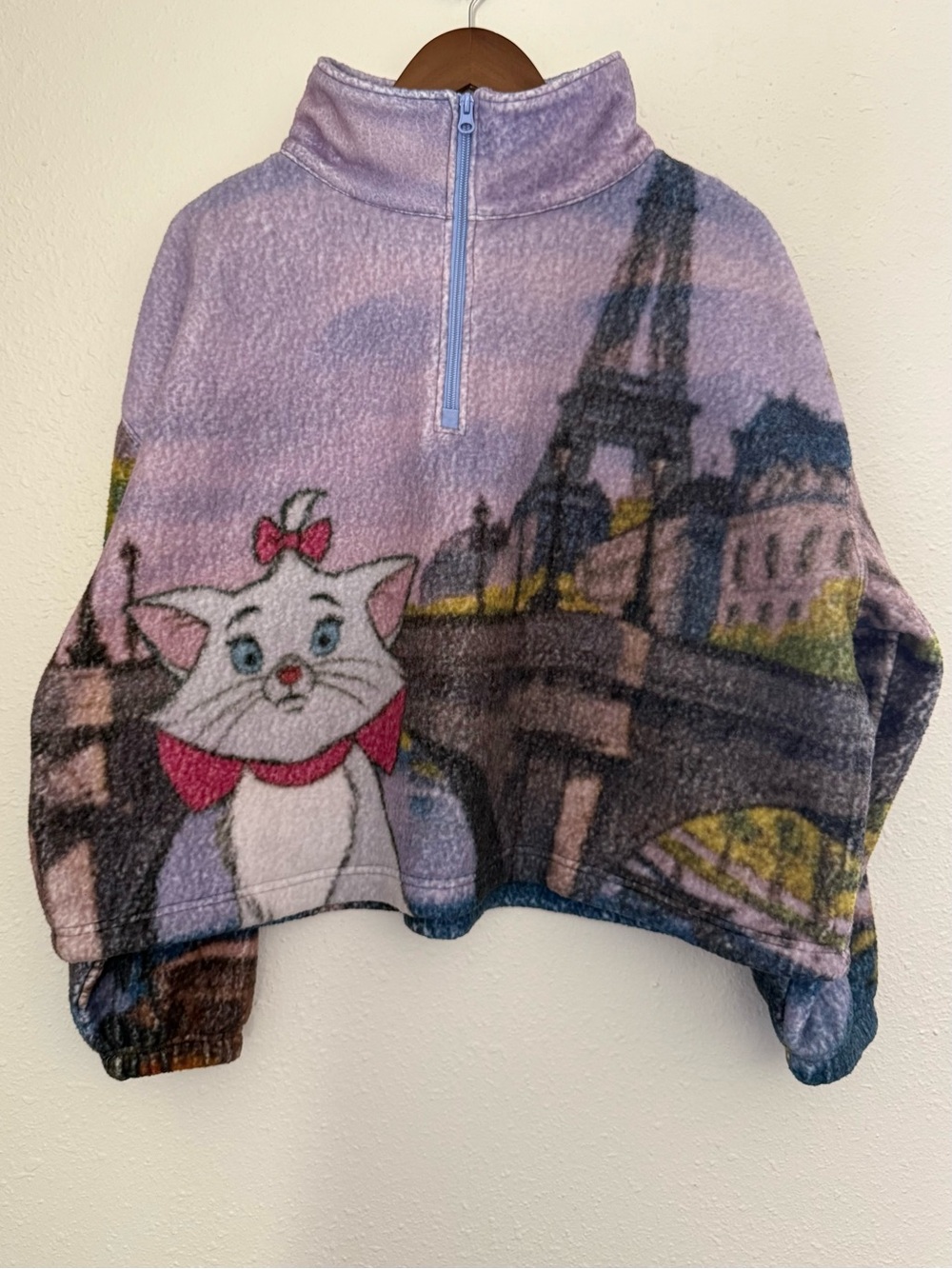✨ NEW Disney Store Marie Aristocats Ann Shen 1/4 Zip Fleece Pullover 1X